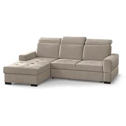 ECKSCHLAFSOFA Alex Mini hellbraun links