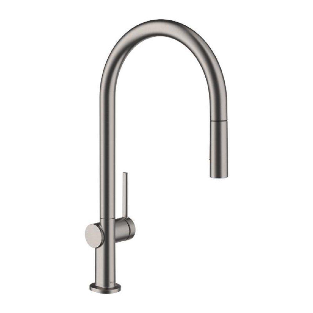 hansgrohe Küchenarmatur Talis Einhebel Küchenarmatur mit ausziehbarem Auslauf, Armatur Küche (Warmwasserarmatur & Kaltwasserarmatur, Kaltwassserhahn)