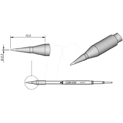 JBC C245030 - Lötspitze C245, Rundform, C245030/Ø 0,3 mm, gerade