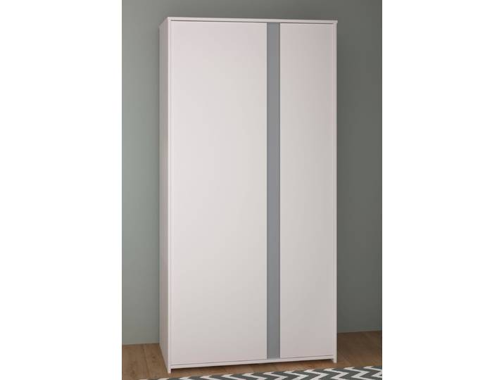 Kinderkleiderschrank PARISOT Pirouette 2 , weiß, B:90cm H:182cm T:51cm, Holzwerkstoff, Schränke, Kinderkleiderschrank