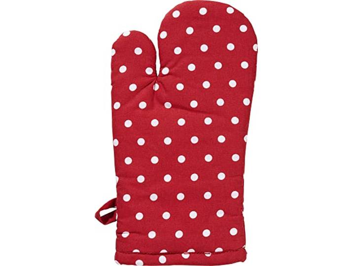 REDBEST Ofenhandschuh, Backofenhandschuh Punkte, 100% Baumwolle - hitzebeständige Wattierung, außen robustes, glattes Gewebe (weitere Farben)