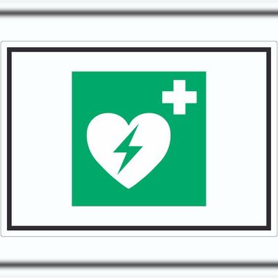 HB-Druck Defibrillator Symbol Aufkleber A3 (297x420mm)