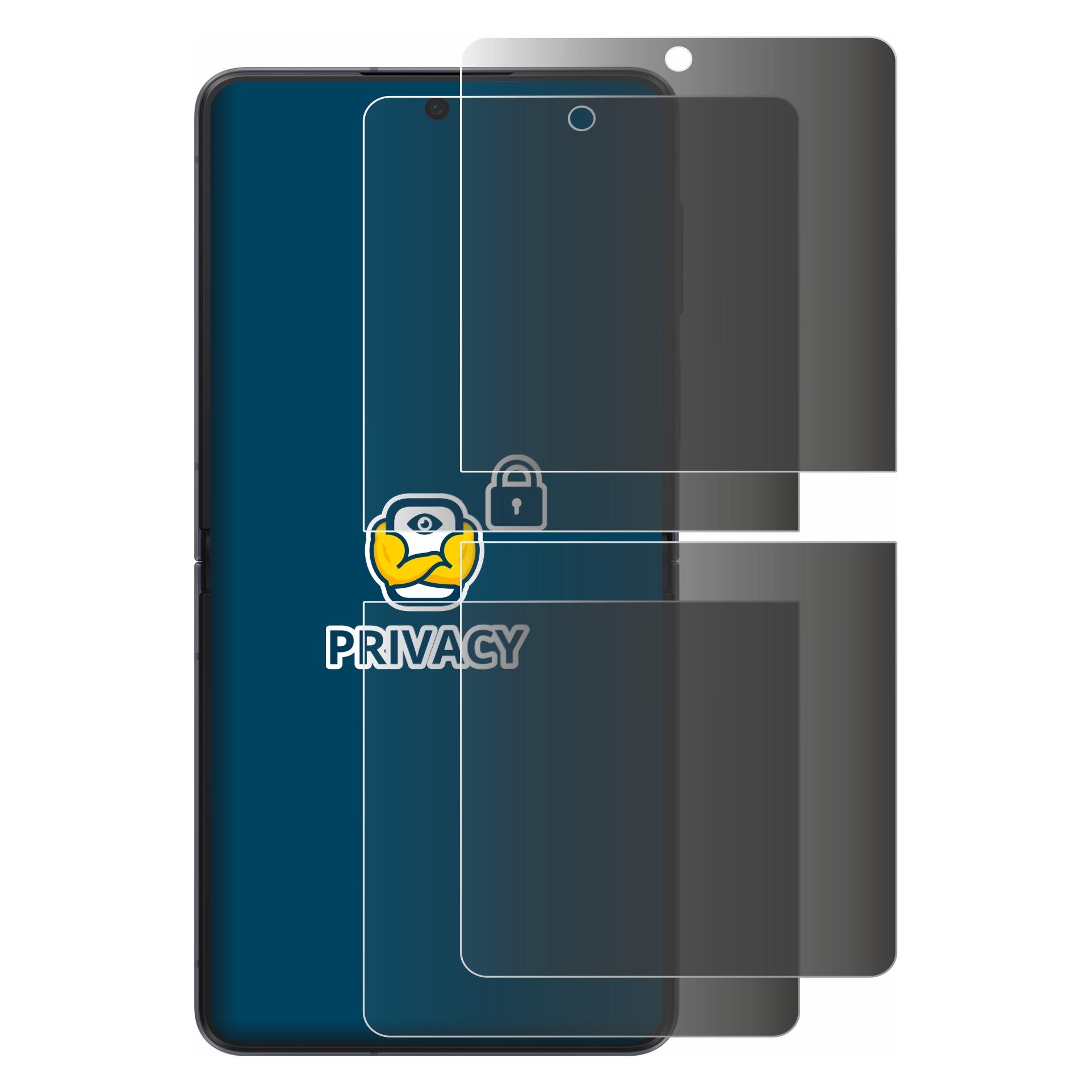 Brotect Sichtschutzfolie für Samsung Galaxy Z Flip 8 Anti-Spy Privacy Folie Blaulicht-Schutz (2 Stk., Samsung Galaxy Z Flip8) (4364241)