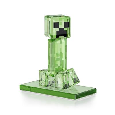 Dekofigur SWAROVSKI "Kristallfigur Sammelfigur Minecraft Creeper", grün (grün, schwarz), Dekofiguren, Swarovski Kristall