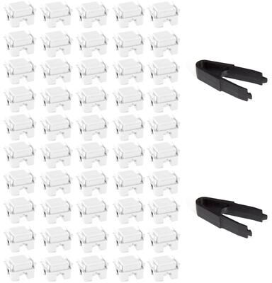 Oakland Living Corporation Modular Cube Locking Clips Pack of 50 and 2 Tweezers