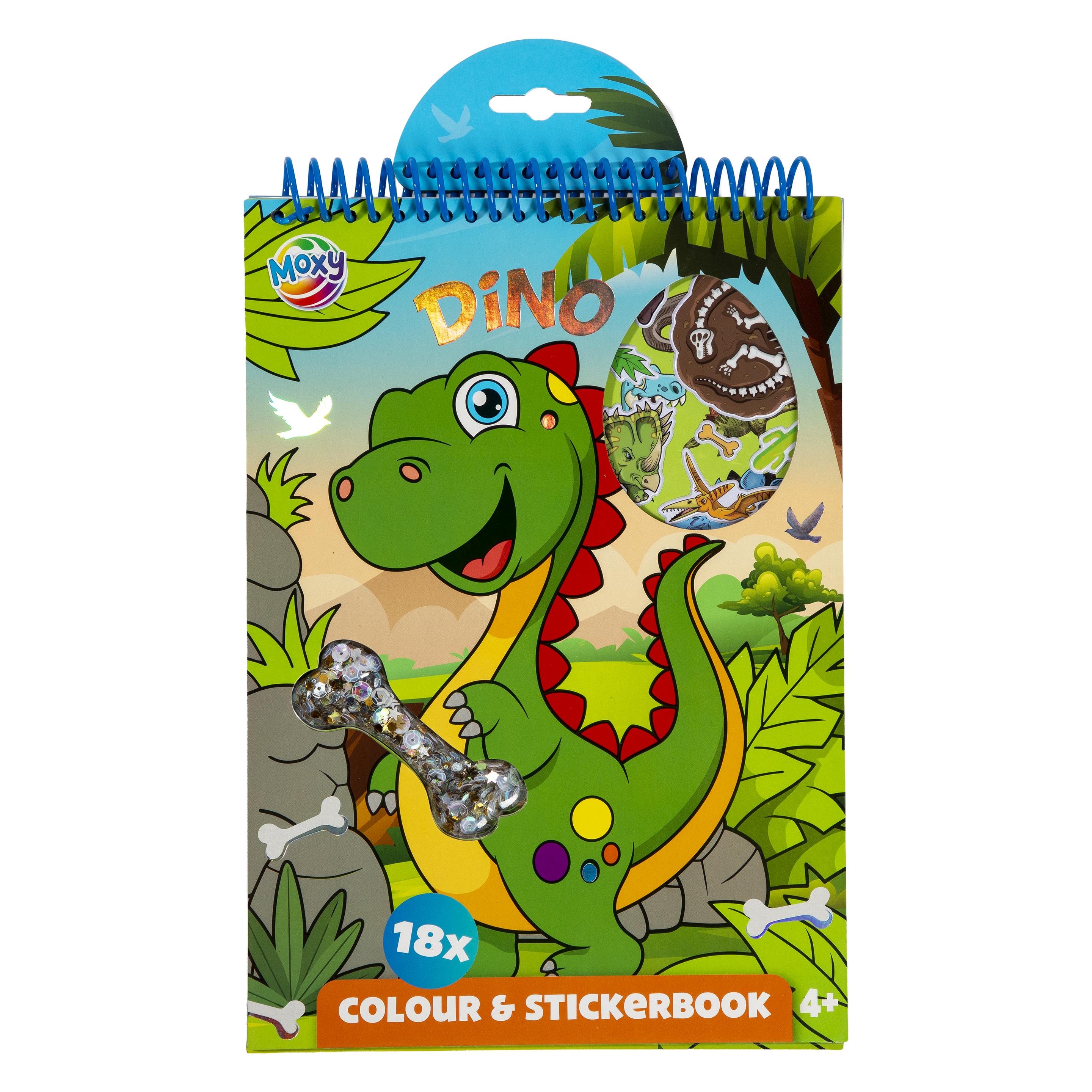 Grafix Moxy - Colouring & Stickerbook - Dino (8715427188690)