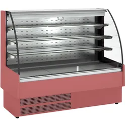 Offenes gekühltes regal rot, 3 regale 4 ebenen - 1650x730x1380 mm - 2090 W 230/1V - 24R13167 Eurast