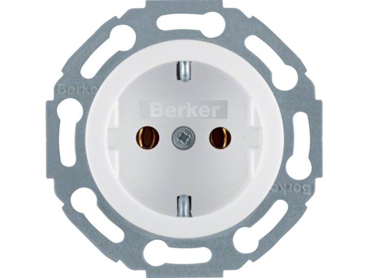 Hager Berker Wandstopcontact 1930/glas (WCD-schakelmateriaal) - 474520 - E2FHR