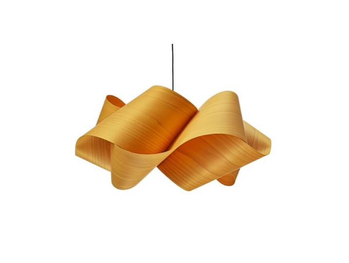 LZF Pendelleuchte Swirl - Yellow (Gelb) , Weiß matt , Large Boh