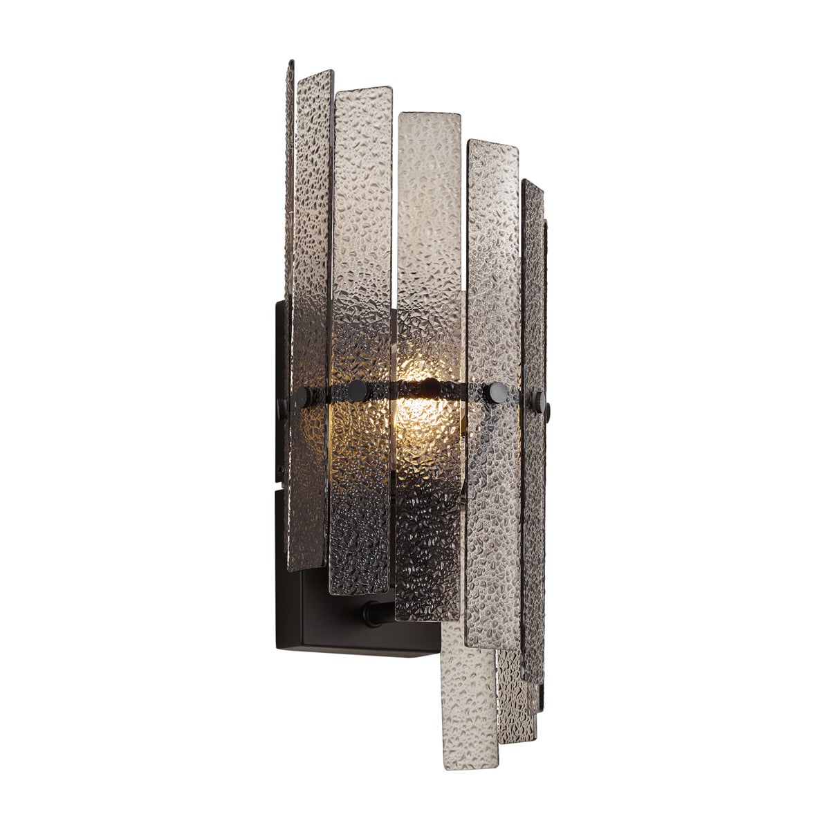 Qazqa Versailles Design wandlamp zwart met grijs transparant glas