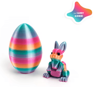 Inspire Picks 3D Printed Easter Rabbit Ornament With Egg Cute Desk Decor & Kids Gift 7