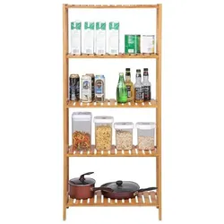 Songmics, Regal, Bamboo (60 x 26 x 130 cm)