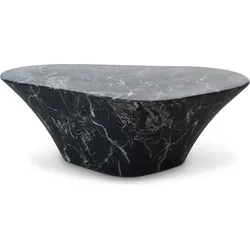 Oval Marble Couchtisch 30 x 51 cm, schwarz