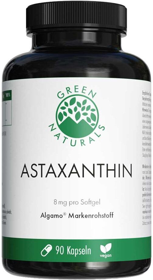 Green Naturals Astaxanthin 8mg Blutregenalge Kapseln vegan