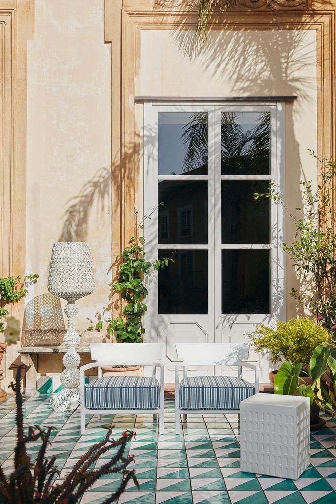 Kartell Cara Outdoor Sessel (beige, schwarz) beige   schwarz