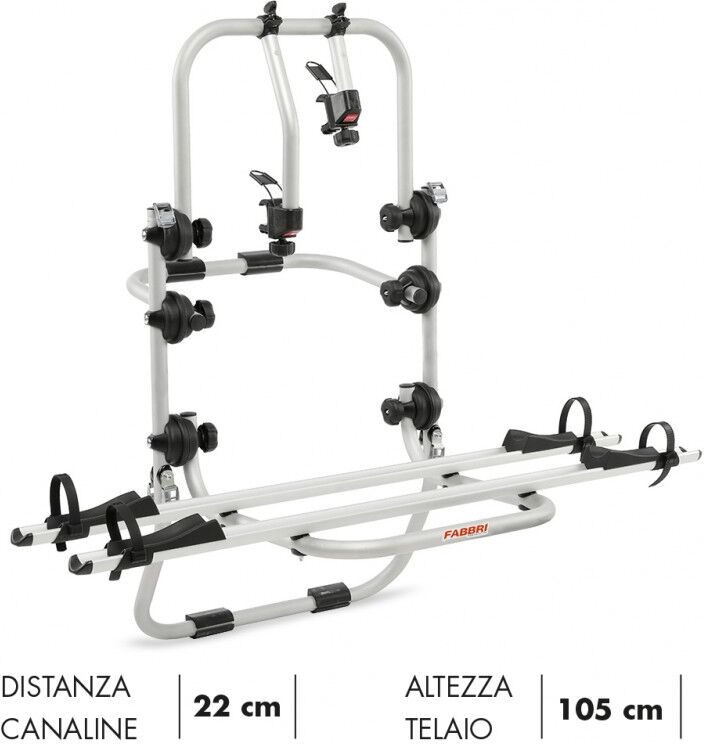Fabbri Portabici  posteriore BICI OK ELETTROBIKE VAN per 2 ebike