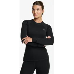 Route Merino Warm Base Layer Top Damen Black, Größe:S - Damen > Funktionsunterwäsche - Schwarz