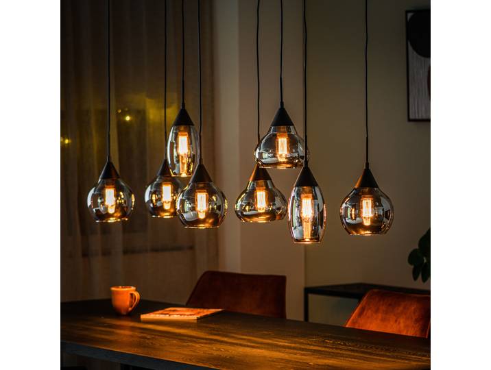 BASE Hanglamp Nino 8-lamps - Smoke