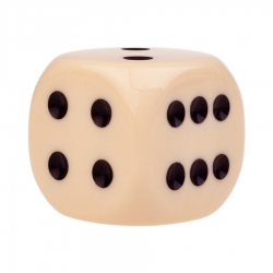 Halmakegel.com Würfel - elfenbein - W6 - Kunststoff - 30 mm 255396