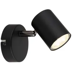 Wandleuchte Wandstrahler Spotlampe schwarz matt drehbar schwenkbar H 10,5 cm