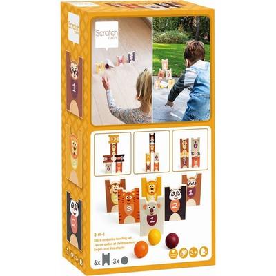 SCRATCH - 2in1 Stapeln und Kegeln Tiere