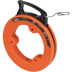 Klein-Tools Kabeleinziehhilfe 56331, Einziehband aus Metall, für Ø 5 - 30 mm Leerrohre, 50 kg Bruchlast, 15 m