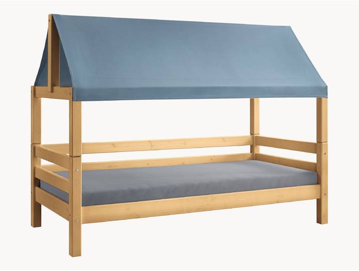 Hausbett Casita - petrol - Kiefer weiß-lasiert - 90x200 cm