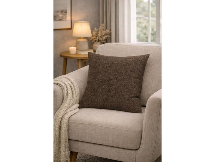 Coussin décoratif Lucio Marron/Marron 50 x 50cm Polyester