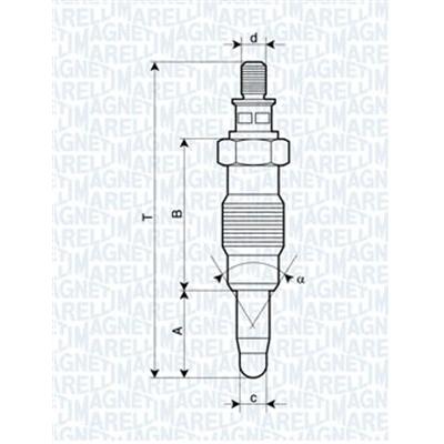 MAGNETI MARELLI Glühkerze 062900008304 für Ford GM MAZDA