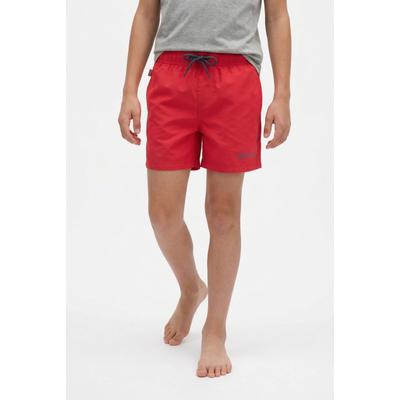 Badeshorts TROLLKIDS "Kids Balestrand Shorts", Kinder, Gr. 176, N-Gr, rot (bright rot, mystic blau), Web, Obermaterial: 100% Polyamid. Futter: 100% Polyester, Badehosen Badeshorts, mit UV-Schutzfaktor 30+, schnelltrocknend