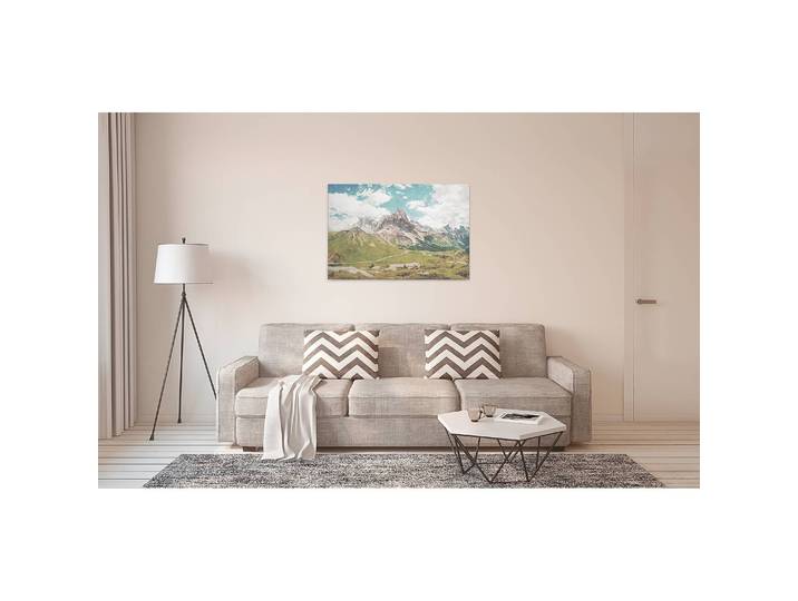 Impression sur toile Berge Dolomiti Polyester PVC / Épicéa Vert/Gris/Vert 90 x 60cm
