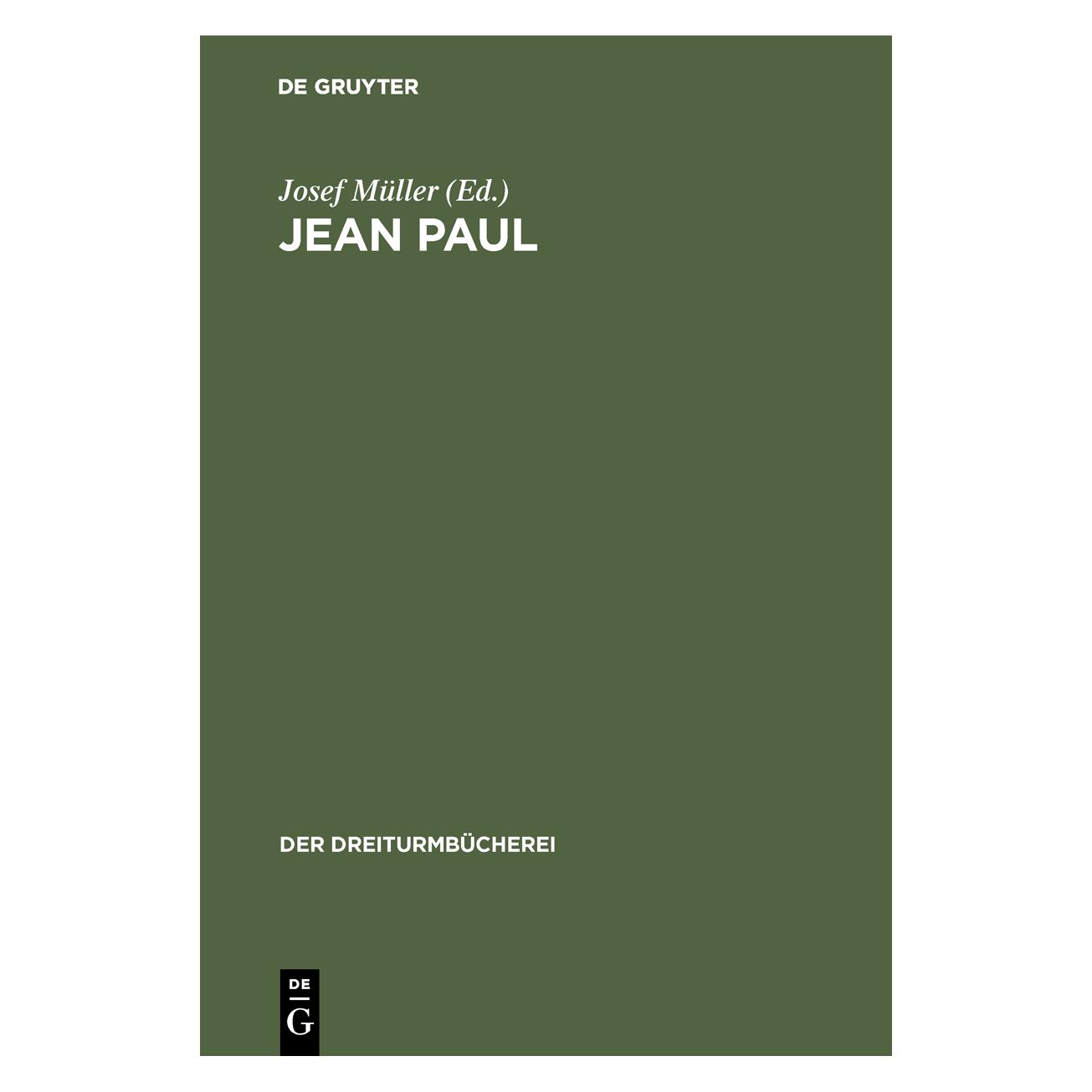 De Gruyter Jean Paul (Deutsch, Hardcover) (67828503)