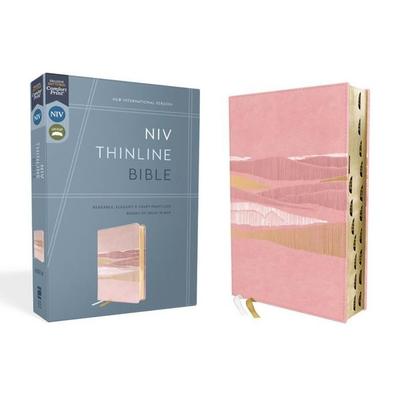 Niv, Thinline Bible, Leathersoft, Pink, Red Letter, Thumb Indexed, Comfort Print, Gebundene Ausgabe von Zondervan, Zondervan, 978-0-310-46213-2