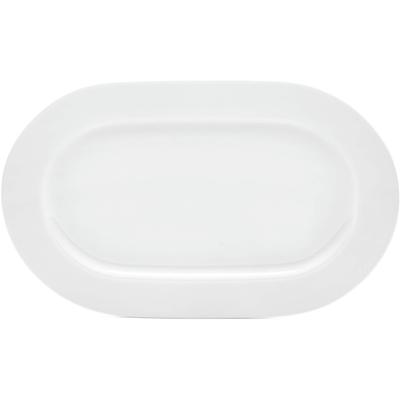 Servierplatte VAN WELL "Gourmet", weiß, B:28cm H:1,5cm L:17,8cm, Porzellan, Servierplatten, Servierplatte, spülmaschinenfest und mikrowellengeeignet