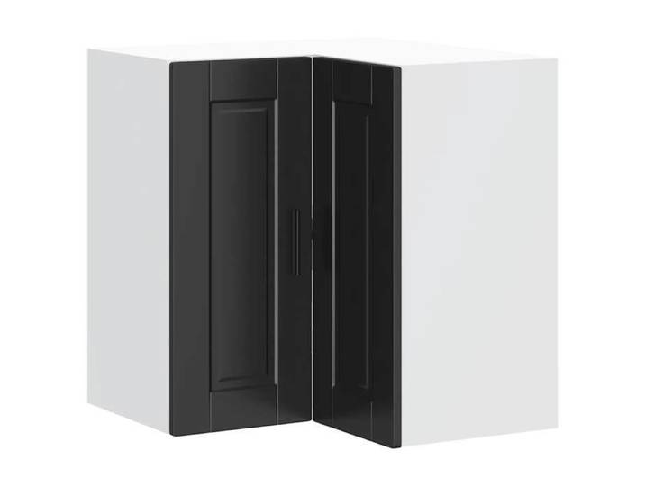 Armoire d'angle murale de cuisine - vidaxl - Porto - 57x57x60 cm - Noir - Bois d'ingénierie