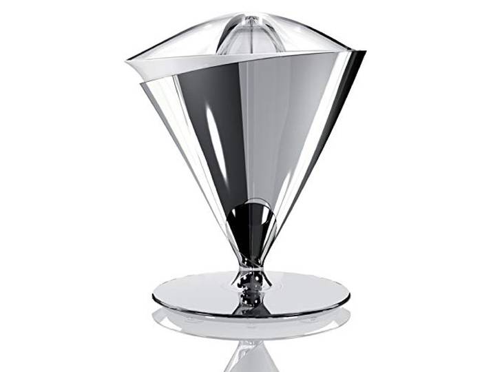 BUGATTI, Vita, elektrischer Entsafter, Geschwindigkeit 90-95 Umdrehungen pro Minute,Fassungsvermögen 0,6 Liter, Edelstahlfilter, 80 W, elegantes Design, Chromfarbe