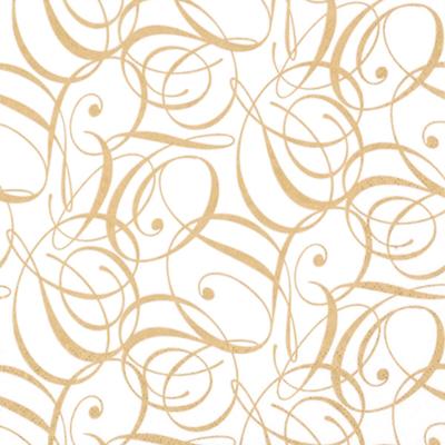 ti-flair 20 Servietten Papier 33x33cm 3-lagig - Servietten mit goldenen Ornamentlinien - elegante Tischdeko Tischservietten Hochzeit Weihnachten Silvester