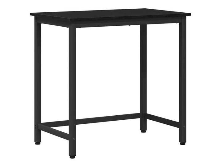 Noir Table de travail - table Chêne noir 100x50x76 5 cm Bois d'ingénierie et acier m8103