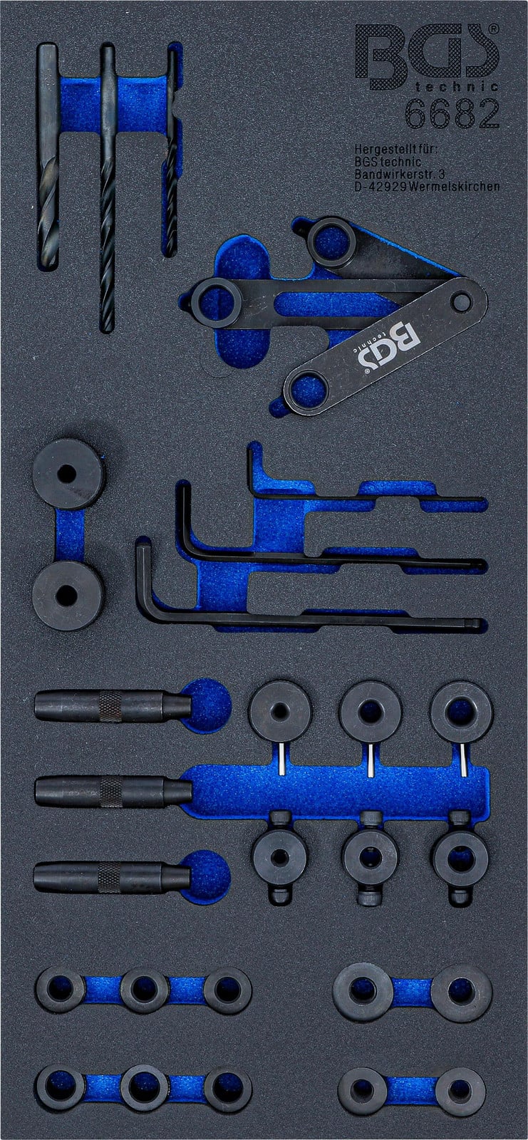 BGS technic Gereedschapsbak 1/3: Set boormal voor cilinderkoppen