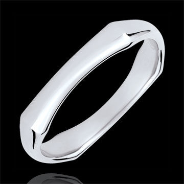 Edenly Ring Heiliger Urwald - 4 mm - 9 Karat WeiÃŸgold