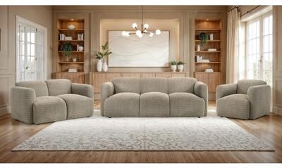 Coaster Dorset Upholstered Round Track Arm Sofa Set - N/A