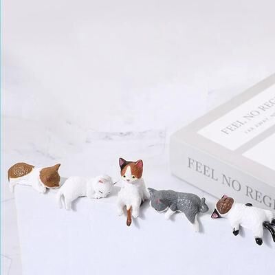 Uplift Essentials 5 Pack Kawaii Healing Cat Monitor Edge Sitters set 1