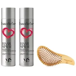 MARGOT SCHMITT® Haarliebe Haarspray mit Moringa 2x 300ml, Anti Haarbruchbürste