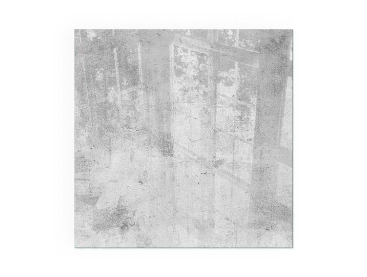 Tulup Kaminbodenplatte 60x60 cm - Rohbetonstruktur, Grau, Glas, Quadratisch, 60x60x0.4 cm, Elektrogeräte, Heizgeräte, Elektrokamine