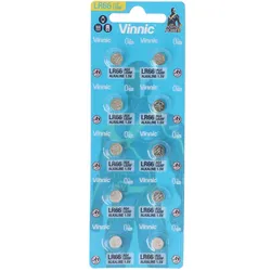 10er Set AG 4 Batterie, LR66, L626F, V376, V377 Knopfzelle LR626 Batterien, 1,5V typisch 18mAh