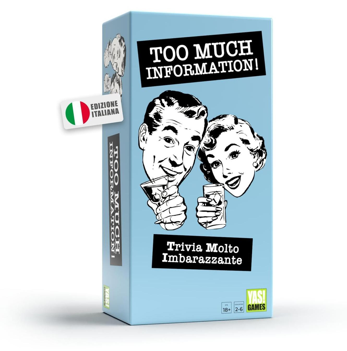 Rocco Giocattoli Yas Games Te veel informatie Italiaans gezelschapsspel voor volwassenen