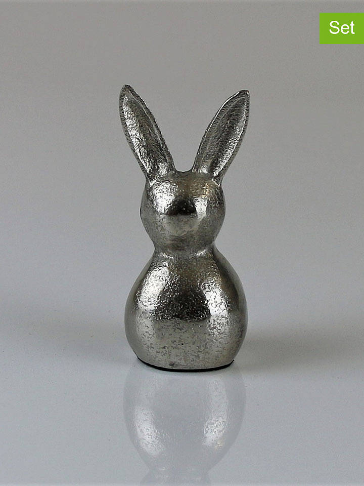 AM Design Dekofigur "Hase" in Silber - (H)15 x Ø 7 cm - onesize