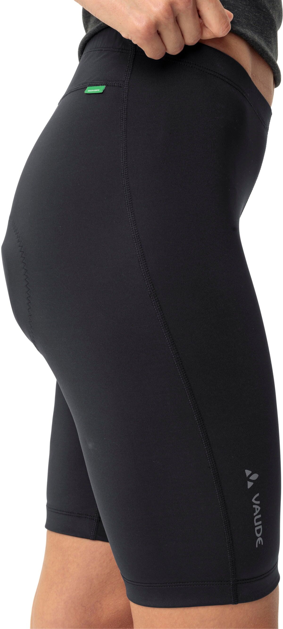 Fahrradhose VAUDE "WOMEN'S MATERA TIGHTS II", Damen, Gr. 36, N-Gr, schwarz, Obermaterial: 74% Polyester, 26% Elasthan, Hosen Fahrradhose, mit Sitzpolsterung, mit Reissverschluss, aus elastischem Polyester schwarz 36, N-Gr
