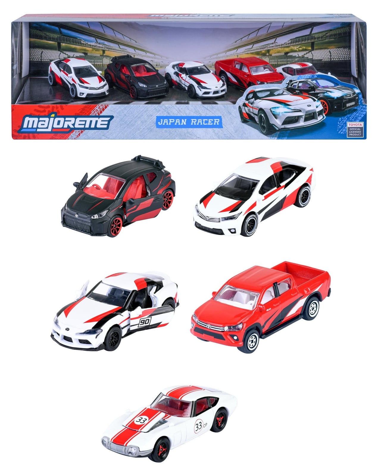 Simba Majorette Japanse Auto's Set van 5 modellen Toyota, schaal 1:64