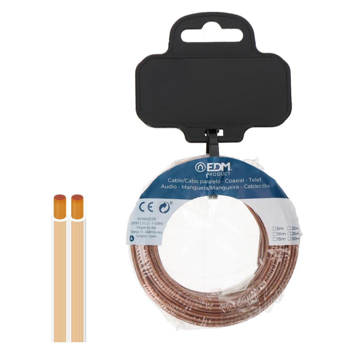 EDM Parallel cable 2x0.75mm² transparent 20m. (20 m) (49823328)